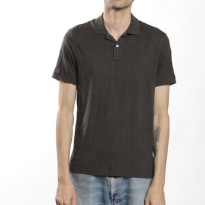 J Crew Mens Dark Gray Short Sleeve Polo Shirt Size Medium‎